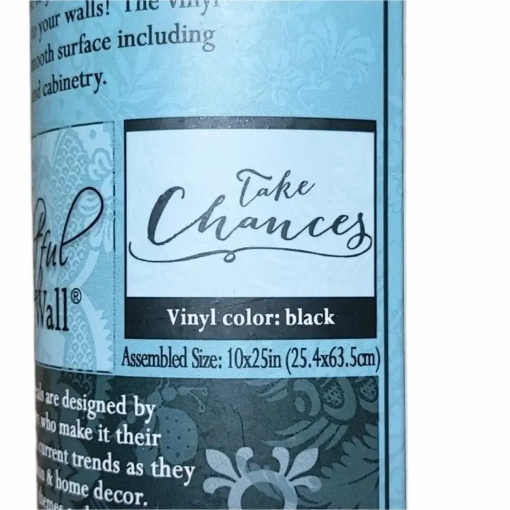 TAKE CHANCES Black Vinyl Wall Decal Home Decor